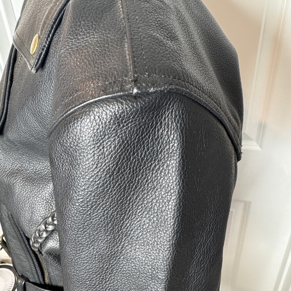 Himalaya Motor BikeWear Women’s Black Leather Motorcycle Jacket, Sz 6 - Picture 6 of 16